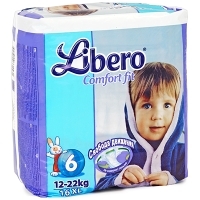 Подгузники "Libero Comfort fit", 12-22 кг, 16 шт артикул 7069a.