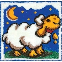 Набор для вышивания в ковровой технике "Овечка", 45 см х 45 см артикул 7085a.