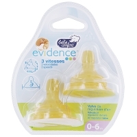 Набор латексных сосок "Evidence Т1" с широким основанием, от 0 до 6 месяцев, 2 шт артикул 7171a.