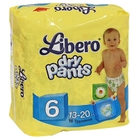 Подгузники-трусики "Libero Dry Pants", 13-20 кг, 16 шт артикул 7199a.