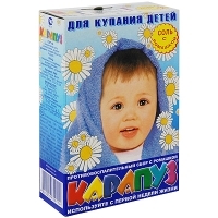 Соль для купания детская "Карапуз", с экстрактом ромашки, с первой недели жизни, 500 г артикул 7051a.