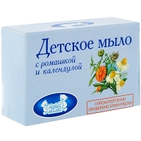 Мыло детское "Наша мама", с экстрактом ромашки и календулы, 100 г артикул 7057a.