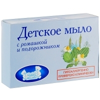 Мыло детское "Наша мама", с экстрактом ромашки и подорожника, 100 г артикул 7058a.