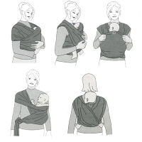 Слинг-шарф, цвет: темно-серый, 472,5 см артикул 7248a.