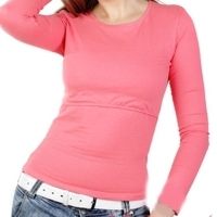 Футболка для кормления "Mammalia light" с длинным рукавом, цвет: коралл Размер M артикул 7260a.