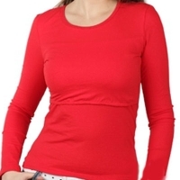 Футболка для кормления "Mammalia light" с длинным рукавом, цвет: красный Размер M артикул 7265a.