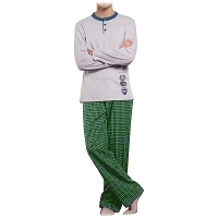Пижама мужская "Great North" Размер: 46, цвет: Avio (серый c синим и зеленым) 6549 артикул 7281a.